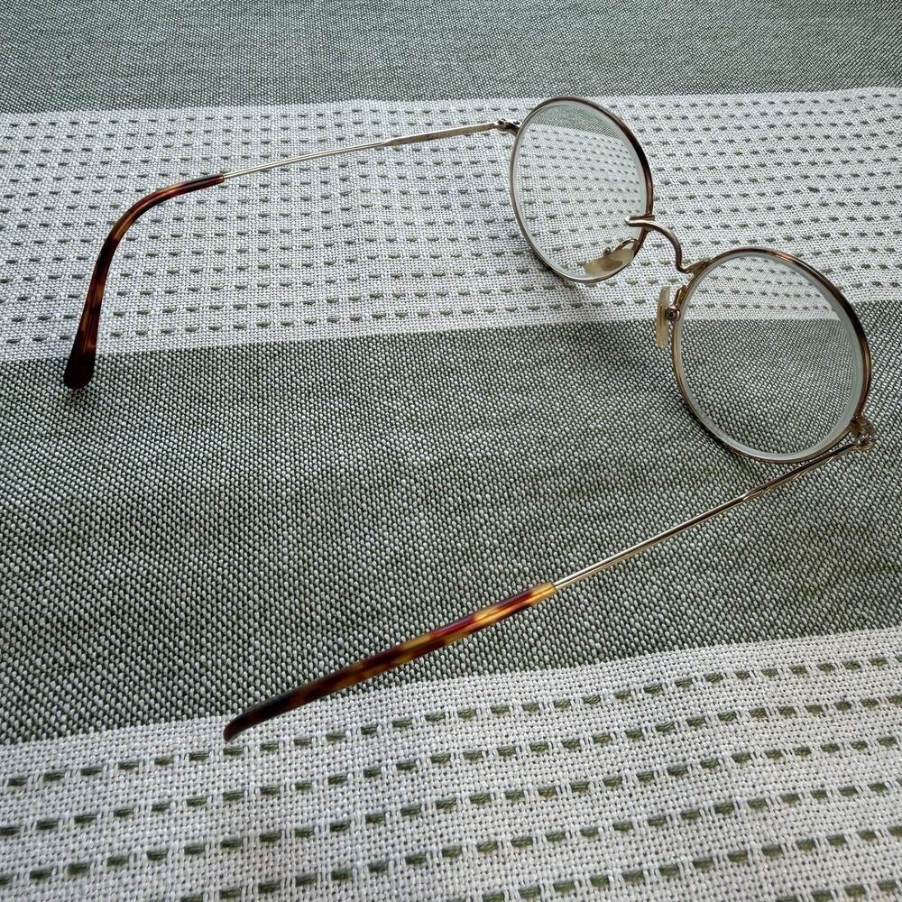 Vintage Polo Ralph Lauren Glasses Classic XVIII Deluxe 49-19-145 Round Tortoise - Picture 2 of 11